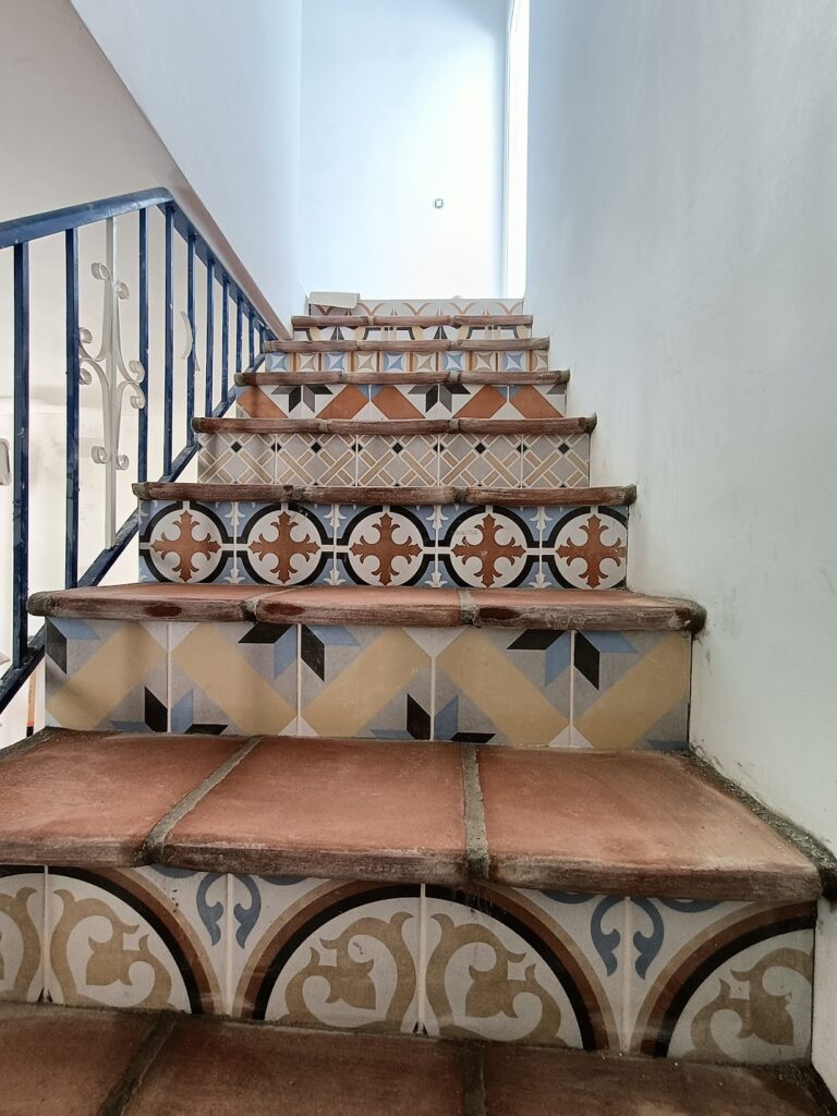 stairways decorated by azulejo pattern